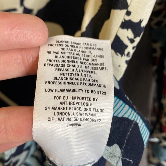 Anthropologie Bell Silk Popover Long Sleeve Blouse - Picture 5 of 5